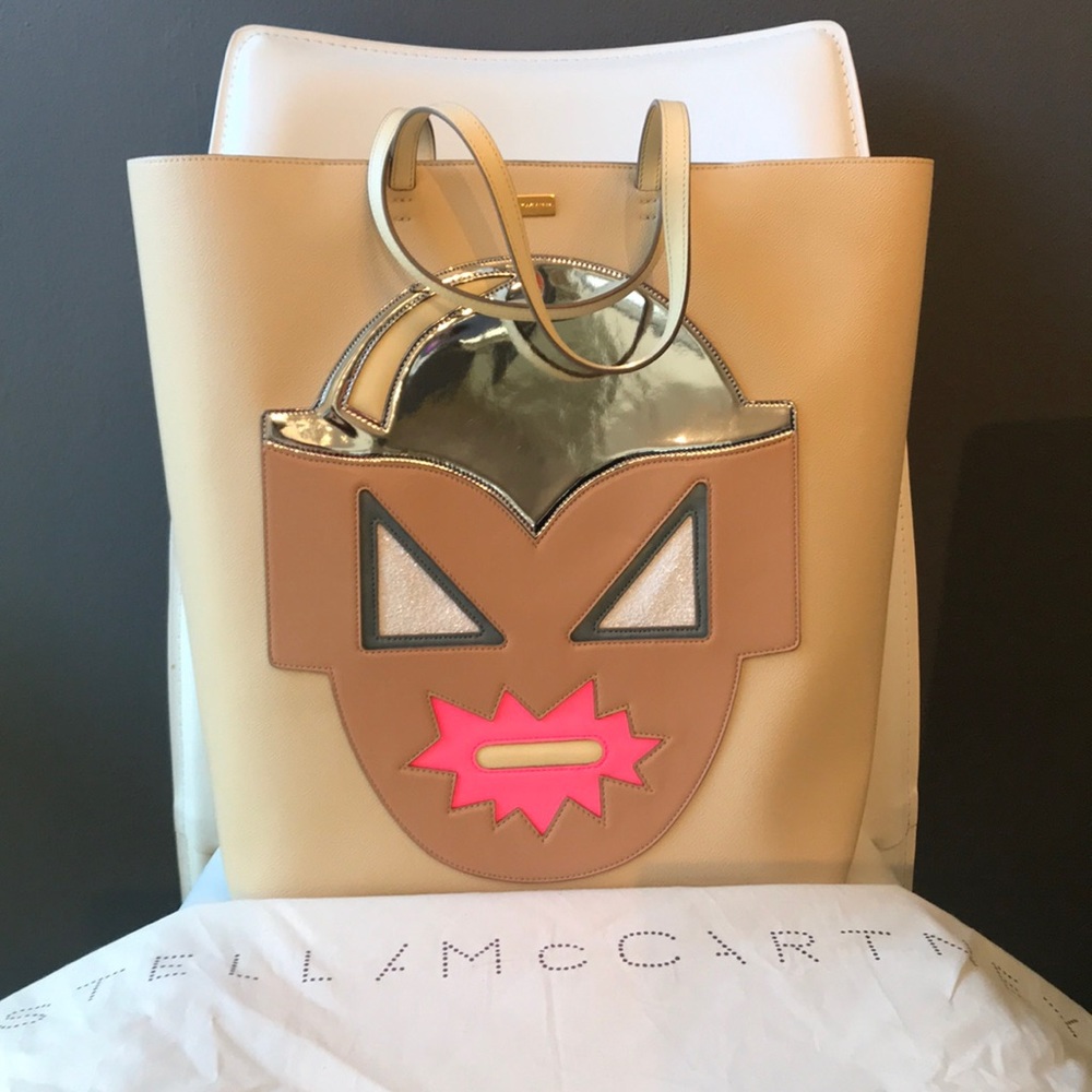 Stella McCartney tote bag color: butter/silver